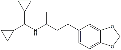 [4-(2H-1,3-benzodioxol-5-yl)butan-2-yl](dicyclopropylmethyl)amine 구조식 이미지
