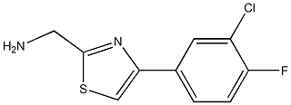 [4-(3-chloro-4-fluorophenyl)-1,3-thiazol-2-yl]methanamine 구조식 이미지