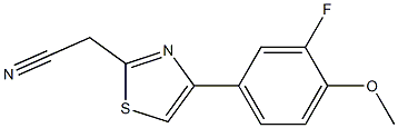 [4-(3-fluoro-4-methoxyphenyl)-1,3-thiazol-2-yl]acetonitrile 구조식 이미지