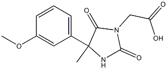 [4-(3-methoxyphenyl)-4-methyl-2,5-dioxoimidazolidin-1-yl]acetic acid Structure