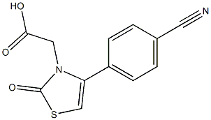 [4-(4-cyanophenyl)-2-oxo-1,3-thiazol-3(2H)-yl]acetic acid Structure