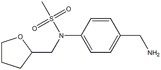 [4-(aminomethyl)phenyl]-N-(oxolan-2-ylmethyl)methanesulfonamide 구조식 이미지