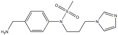 [4-(aminomethyl)phenyl]-N-[3-(1H-imidazol-1-yl)propyl]methanesulfonamide 구조식 이미지