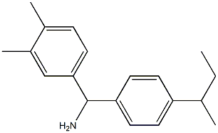 [4-(butan-2-yl)phenyl](3,4-dimethylphenyl)methanamine 구조식 이미지