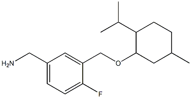 [4-fluoro-3-({[5-methyl-2-(propan-2-yl)cyclohexyl]oxy}methyl)phenyl]methanamine Structure