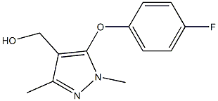 [5-(4-fluorophenoxy)-1,3-dimethyl-1H-pyrazol-4-yl]methanol Structure