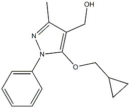 [5-(cyclopropylmethoxy)-3-methyl-1-phenyl-1H-pyrazol-4-yl]methanol 구조식 이미지