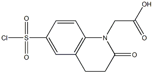 [6-(chlorosulfonyl)-2-oxo-3,4-dihydroquinolin-1(2H)-yl]acetic acid Structure