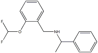 {[2-(difluoromethoxy)phenyl]methyl}(1-phenylethyl)amine Structure