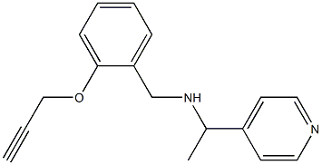 {[2-(prop-2-yn-1-yloxy)phenyl]methyl}[1-(pyridin-4-yl)ethyl]amine Structure