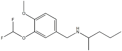 {[3-(difluoromethoxy)-4-methoxyphenyl]methyl}(pentan-2-yl)amine 구조식 이미지