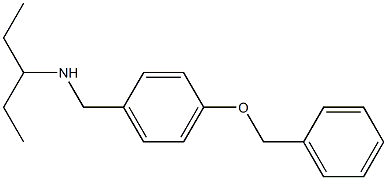 {[4-(benzyloxy)phenyl]methyl}(pentan-3-yl)amine Structure