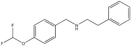 {[4-(difluoromethoxy)phenyl]methyl}(2-phenylethyl)amine Structure