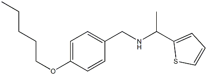 {[4-(pentyloxy)phenyl]methyl}[1-(thiophen-2-yl)ethyl]amine Structure