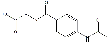 {[4-(propionylamino)benzoyl]amino}acetic acid 구조식 이미지