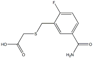 {[5-(aminocarbonyl)-2-fluorobenzyl]thio}acetic acid Structure