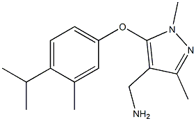 {1,3-dimethyl-5-[3-methyl-4-(propan-2-yl)phenoxy]-1H-pyrazol-4-yl}methanamine Structure