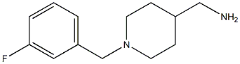 {1-[(3-fluorophenyl)methyl]piperidin-4-yl}methanamine 구조식 이미지