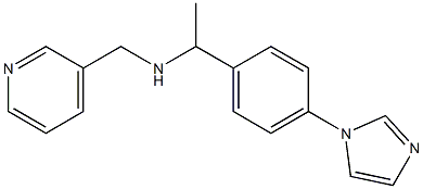 {1-[4-(1H-imidazol-1-yl)phenyl]ethyl}(pyridin-3-ylmethyl)amine Structure