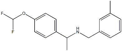 {1-[4-(difluoromethoxy)phenyl]ethyl}[(3-methylphenyl)methyl]amine 구조식 이미지