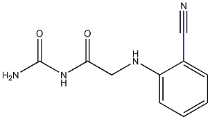 {2-[(2-cyanophenyl)amino]acetyl}urea Structure
