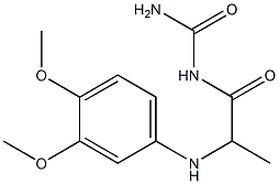 {2-[(3,4-dimethoxyphenyl)amino]propanoyl}urea 구조식 이미지
