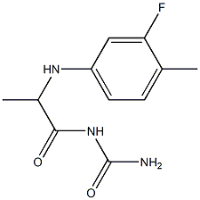 {2-[(3-fluoro-4-methylphenyl)amino]propanoyl}urea Structure