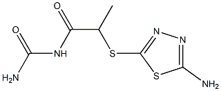 {2-[(5-amino-1,3,4-thiadiazol-2-yl)sulfanyl]propanoyl}urea Structure