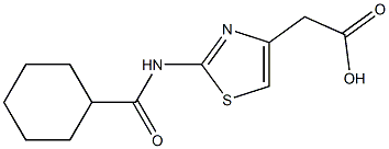{2-[(cyclohexylcarbonyl)amino]-1,3-thiazol-4-yl}acetic acid 구조식 이미지