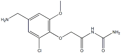 {2-[4-(aminomethyl)-2-chloro-6-methoxyphenoxy]acetyl}urea 구조식 이미지