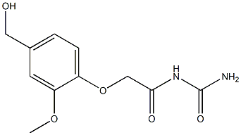 {2-[4-(hydroxymethyl)-2-methoxyphenoxy]acetyl}urea Structure