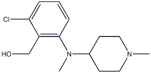 {2-chloro-6-[methyl(1-methylpiperidin-4-yl)amino]phenyl}methanol 구조식 이미지