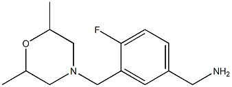 {3-[(2,6-dimethylmorpholin-4-yl)methyl]-4-fluorophenyl}methanamine Structure