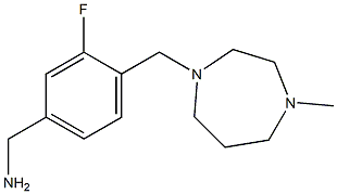 {3-fluoro-4-[(4-methyl-1,4-diazepan-1-yl)methyl]phenyl}methanamine 구조식 이미지