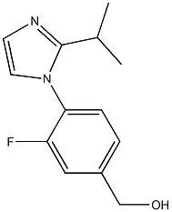 {3-fluoro-4-[2-(propan-2-yl)-1H-imidazol-1-yl]phenyl}methanol Structure