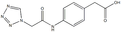 {4-[(1H-tetrazol-1-ylacetyl)amino]phenyl}acetic acid 구조식 이미지