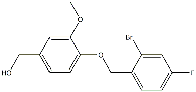 {4-[(2-bromo-4-fluorophenyl)methoxy]-3-methoxyphenyl}methanol Structure