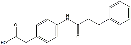 {4-[(3-phenylpropanoyl)amino]phenyl}acetic acid 구조식 이미지