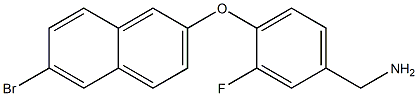 {4-[(6-bromonaphthalen-2-yl)oxy]-3-fluorophenyl}methanamine Structure