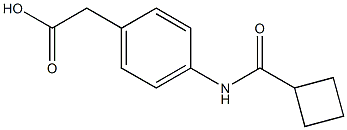 {4-[(cyclobutylcarbonyl)amino]phenyl}acetic acid Structure