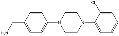 {4-[4-(2-chlorophenyl)piperazin-1-yl]phenyl}methanamine 구조식 이미지