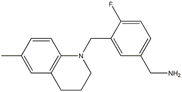 {4-fluoro-3-[(6-methyl-1,2,3,4-tetrahydroquinolin-1-yl)methyl]phenyl}methanamine 구조식 이미지