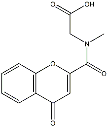 {methyl[(4-oxo-4H-chromen-2-yl)carbonyl]amino}acetic acid 구조식 이미지