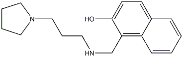 1-({[3-(pyrrolidin-1-yl)propyl]amino}methyl)naphthalen-2-ol 구조식 이미지