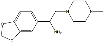 1-(1,3-benzodioxol-5-yl)-2-(4-methylpiperazin-1-yl)ethanamine 구조식 이미지
