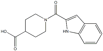 1-(1H-indol-2-ylcarbonyl)piperidine-4-carboxylic acid 구조식 이미지