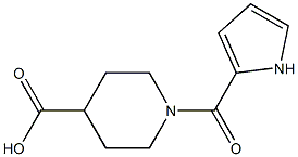 1-(1H-pyrrol-2-ylcarbonyl)piperidine-4-carboxylic acid 구조식 이미지