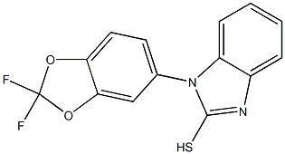 1-(2,2-difluoro-2H-1,3-benzodioxol-5-yl)-1H-1,3-benzodiazole-2-thiol 구조식 이미지
