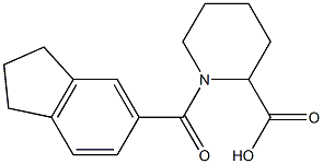 1-(2,3-dihydro-1H-inden-5-ylcarbonyl)piperidine-2-carboxylic acid 구조식 이미지