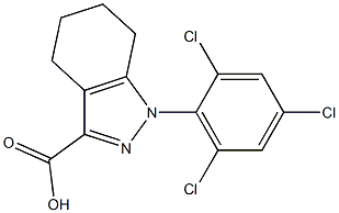 1-(2,4,6-trichlorophenyl)-4,5,6,7-tetrahydro-1H-indazole-3-carboxylic acid Structure